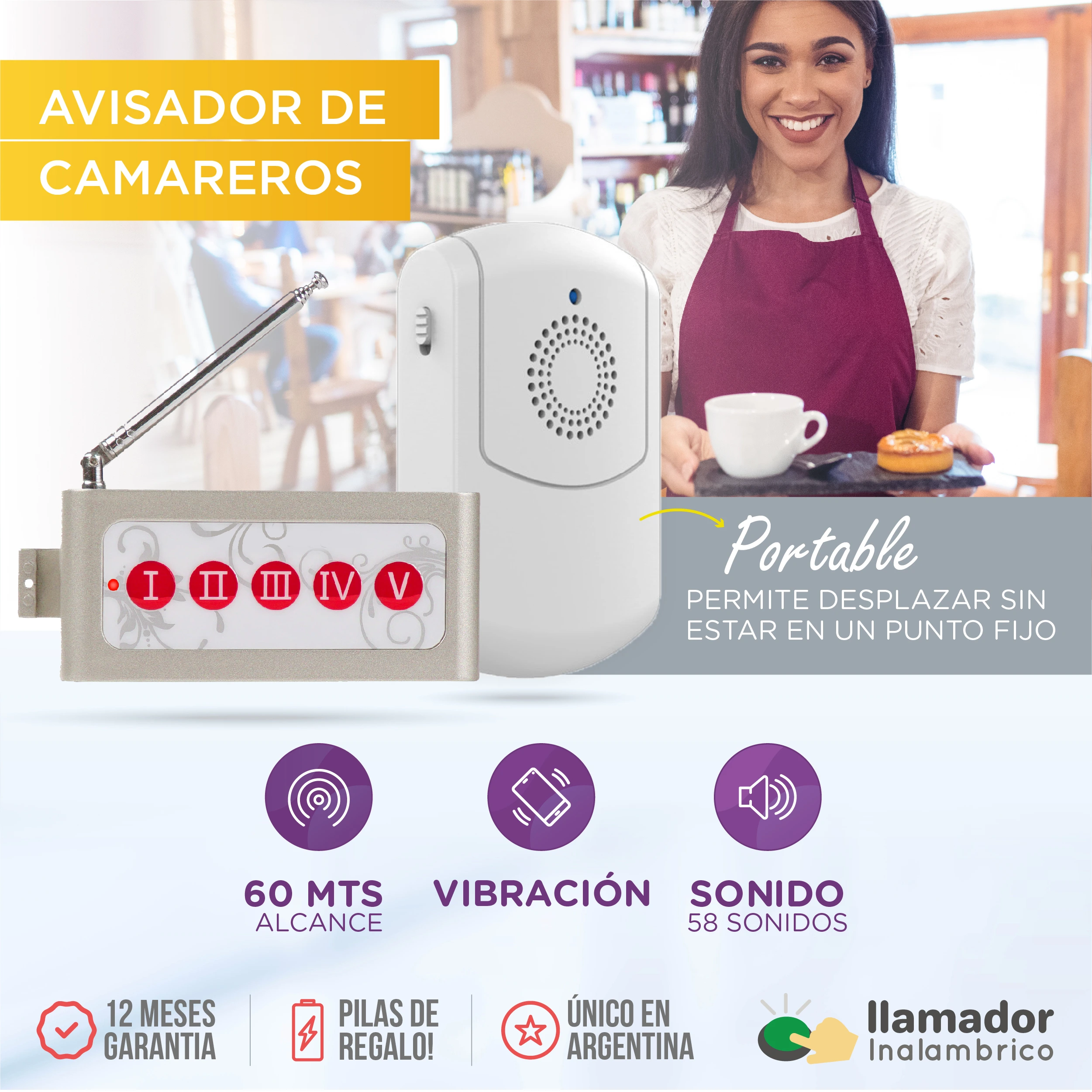 Llamador de Cocina a mozos