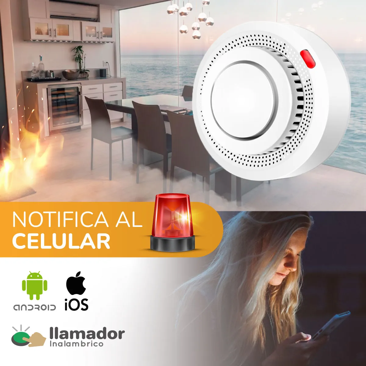 Sensor de Humo Inalambrico